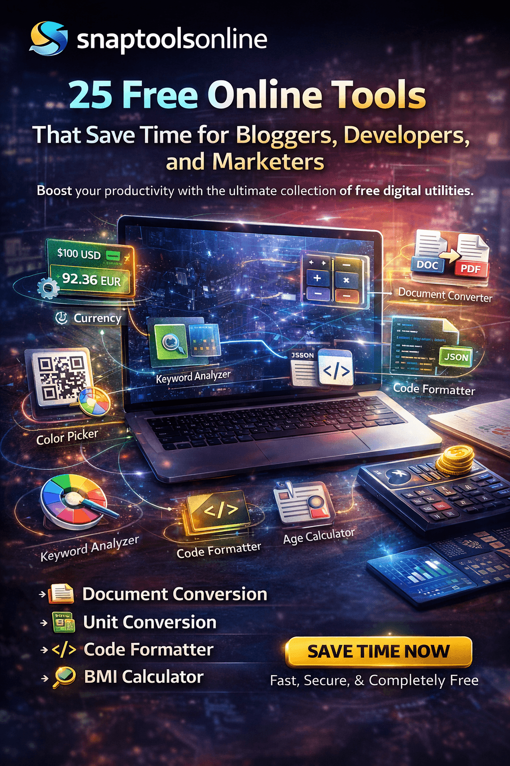 25 Free Online Tools That Save Time for Bloggers, Developers, and Marketers